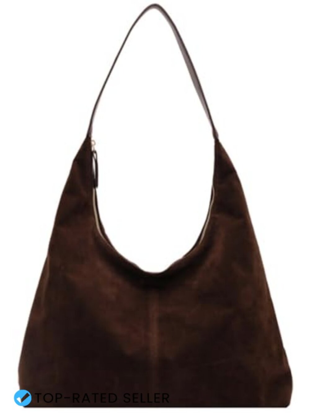Faux Suede Tote Bag Hobo Shoulder Handbag for Work Travel